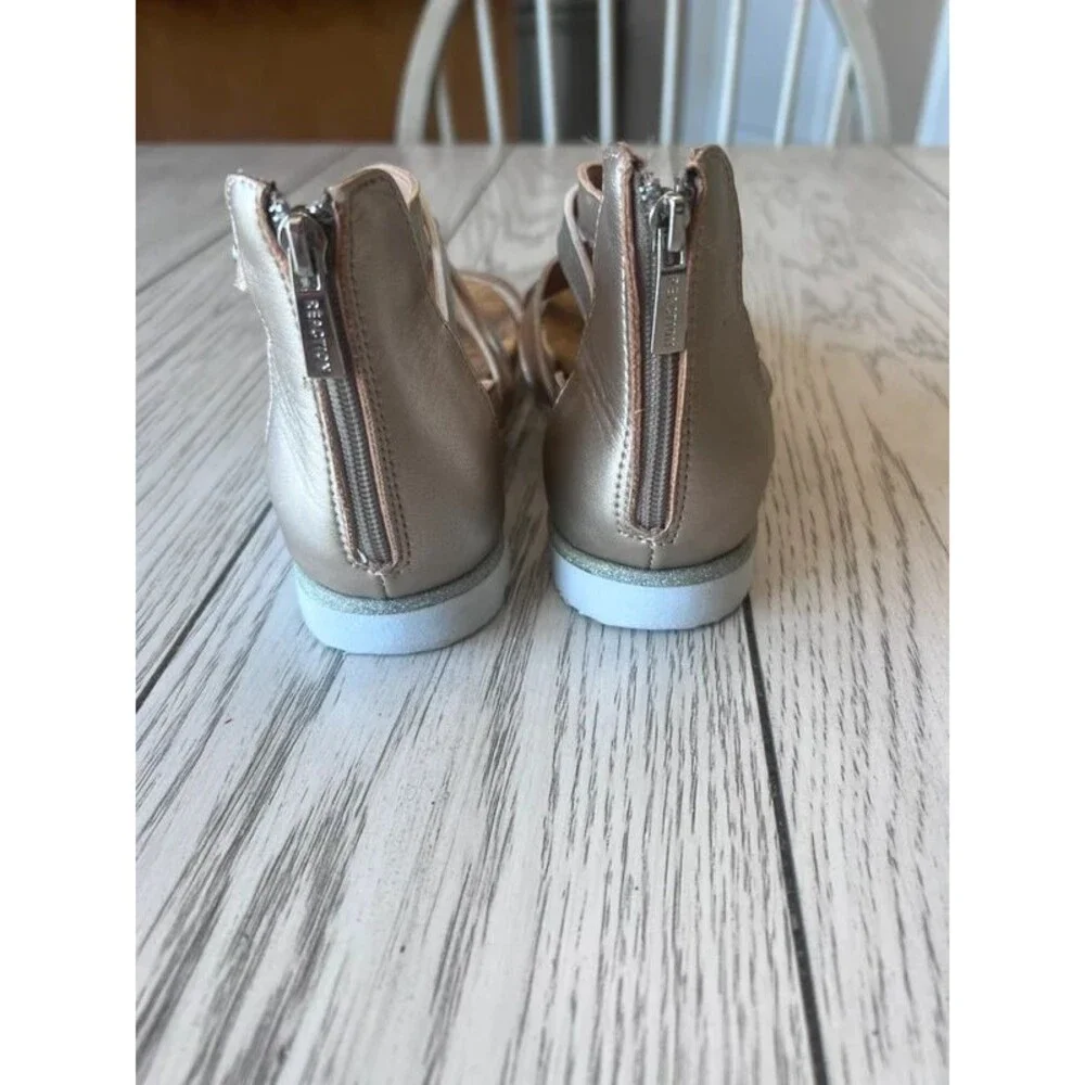 Kenneth Cole Girls Dress Sandals Gold Silver Youth Size 2